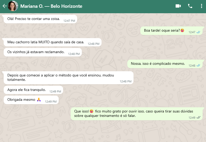 Depoimento WhatsApp 1